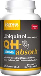 Jarrow Formulas, Ubiquinol QH-Absorb (Coenzyme Q10 Actif), 100mg, Hautement Dosé, 120 Capsules molles, Testé en Laboratoire, Sans Gluten, Sans Soja, Sans OGM