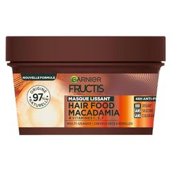 Garnier - Fructis Hair Food - Masque Lissant au Macadamia - Formule Vegan à 97% d'Origine Naturelle - Pour Cheveux Secs à Très Secs - 320 ml