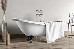 LE TEMPS D'UN BAIN Home Linge Passion Telo doccia 500 GMS 100% cotone 70 x 140 cm, bianco