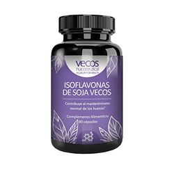 Vecos Nucoceutical - Isoflavonas de Soja y calcio para alivio de la menopausia - 60 Cápsulas