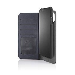 Pipetto - Custodia a Libro in Pelle per iPhone XS Max 2 in 1, Colore: Blu Navy