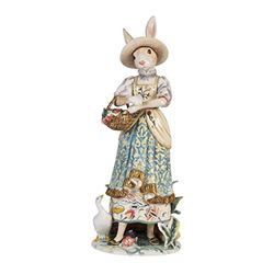 Fitz and Floyd Dapper Rabbit Female Ceramic Figurine, 20 inch