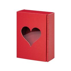 Lot de 10 boîtes cadeau avec fenêtre Heart