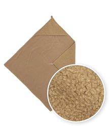 Meyco badcape bouclé, babybadcape (babybadcape van polyester, superzacht en warm, babybadcape met capuchon, geschikt voor de autostoel, afmeting: 80 x 80 cm), toffee