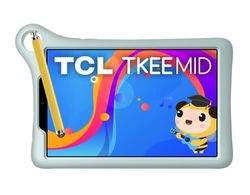 TCL Tkee Mid 4G tablet voor kinderen, 8 inch (20,3 cm) HD Eyesafe Display, zachte beschermhoes en pen voor kinderen, batterij 4080 mAh, Android 11, Ethereal Sky [Italië]