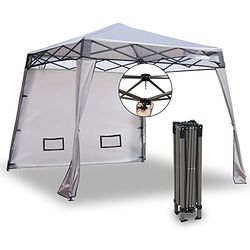 EzyFast Elégant abri de Plage Pop up, Tente compacte instantanée, cabane de Sport Portable, Base de 2,3 x 2,3 m/Dessus de 1,8 x 1,8 m pour randonnée, Camping, pêche, Pique-Nique, Sorties en Famille