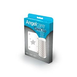 Angelcare ADS-STARS-FR Överdrag för Blöjsbehållare, Vit, 1 st