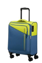 American Tourister Daring Dash - Spinner S, uitbreidbare handbagage, 55 cm, 39/46 L, groen/blauw (limoen/coronet), groen/blauw (limoen/coronet), Spinner S (55cm - 39/46 L), handbagage