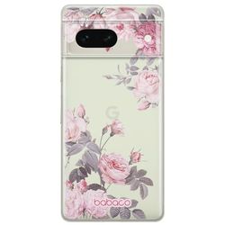 BABACO Funda para teléfono móvil de ERT Group para Google Pixel 7 Original y con Licencia Oficial diseño Flowers 055 Adaptada a la Forma del teléfono móvil, parcialmente Transparente