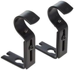 Amazon Basics Conjunto de 2 suportes de parede ajustáveis, cor preta
