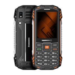 Hammer H Power Plus LTE Outdoor senza contratto, batteria da 4000 mAh, memoria da 128 MB, RAM da 64 MB, display IPS da 2,8", tasti grandi, torcia, fotocamera da 2 MP, radio FM, USB-C doppia SIM