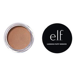 e.l.f. Luminous putty bronzer, lätt putty-to-pulverbrons för en strålande, lysande finish, högpigmenterad, vegansk och djurförsöksfri, dagstur, 10 g