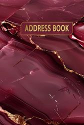 Address Book: Phone and Address Book A-z Hardback | A5 Address Book A-z index | Perfect Organizer Notebook for Keeping All Your Important Contact ... Emails, Social Media, Websites, and Notes."