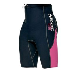 SEAC RAA Pant Evo, Pantaloncino Protettivo Rash Guard per Snorkeling e Nuoto Anti UV Donna, Blu/Fucsia, S