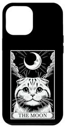 iPhone 14 Pro Max Tarot Card Vintage Crescent Moon Scottish Fold Mom Cat Lover Case