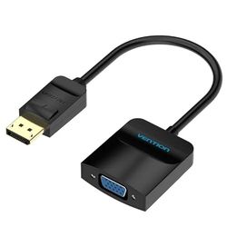 Watio Wave Convertisseur displayport vers VGA, longueur 0,15 m, noir, idéal pour connecter des appareils à des moniteurs analogiques. *