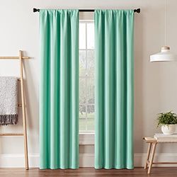 Eclipse Darrell Rideaux de fenêtre occultants Thermiques avec Passe-Tringle pour Chambre à Coucher ou Salon (Panneau Simple), 94 x 241,3 cm, Menthe