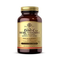 Solgar Ester-C Plus 500mg Vitamin C - Supports Healty Immune System - Highly Absorbable Vitamin C - Antioxidant - 100 Vegetable Capsules