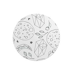 Questo Casa, Round Digital Printed Mouse Pad, Non-Slip Base, for Office and Home, Diameter:22cm