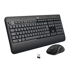 Logitech MK540 Advanced Combo Tastiera e Mouse Wireless per Windows, Layout Spagnolo QWERTY - Nero