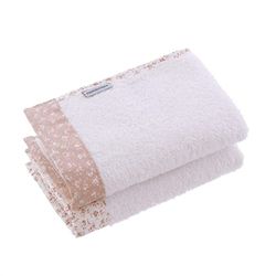 Cambrass - Coffret 2 Serviette De Bain Liberty Rose 25x35x1 cm