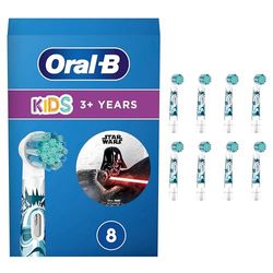 Oral-B Kids Star Wars Cepillo Eléctrico Cabezales Diseñado Por Braun, Pack De 8, Envase Reciclable, Apto para Tamaño Del Buzón