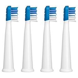 SENCOR Sox 012BL - Cabezales de Repuesto para Cepillo de Dientes SOC 091x, Lado de Silicona del Cabezal de Limpieza Lingual, 2 Unidades en Paquete Compacto, Color Azul y Blanco, Negro