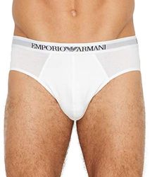 Emporio Armani Calzoncillos de algodón para Hombre, Paquete de 3 Ropa Interior, Blanco, M (Pack de 3)