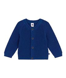 Petit Bateau Baby jongens A089S gebreide jas, blauw incognito, 3 maanden, blauw incognito, 3 Maanden