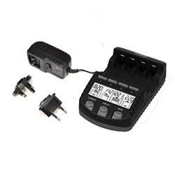 La Crosse Technology RS700UK-BLI - Carregador de pilhas para câmara de fotos, cor preta