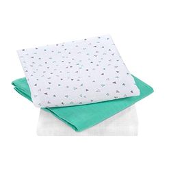Clevamama muselinas bebé de bambú (Pack de 3) – gris/ verde