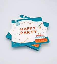 20 tovaglioli in ovatta 33x33 cm 3v Happy Party