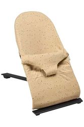 Meyco Bouncer-afdekking Rib Mini Spot, babywiphoes (hoogwaardige hoes voor Babybjörn & Qute Q-wip, ademend en wasbaar, babyaccessoire), toffee melange