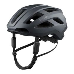 Sena C1 Casque vélo Intelligent avec intercom Bluetooth et connectivité Smartphone pour la Musique, Le GPS et Les appels téléphoniques (Gris Mat, M)