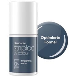 alessandro Striplac UV-nagellack mystiskt vatten – täckande och reptåligt upp till 15 dagar – lätt att applicera – mild borttagningsteknik – vegansk – blå, 6,5 ml