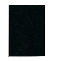 Fellowes A4 100 Percent Recyclable Leatherboard Binding Covers, Heavyweight, 250 gsm Presentation Covers, FSC, Black, Pack of 25, 5373802