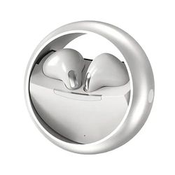 KM89 draadloze hoofdtelefoon in wit met draaibaar design. Een nieuwigheid uit 2023 die stijl en comfort in één product combineert.