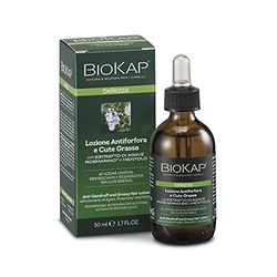 BIOKAP Lozione Antiforfora e Cute Grassa, Trattamento capelli contro la forfora e contro la cute grassa, Azione lenitiva, rinfrescante e rigenerante, 50 ml