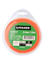 Hilo nylon - cuadrado, 2.4 mm, 25 m, ideal para jardinería, resistente y duradero, perfecto para atar y sujetar plantas*.*