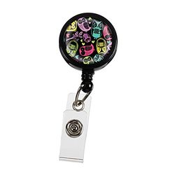 NCD Medical Owls Black Retracteze ID Holder