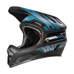 O'NEAL | Mountainbikehjälm | MTB Downhill | enligt säkerhetsstandard EN1078, ventilationsöppningar för luftflöde och kylning, ABS yttre skal | Backflip hjälm Eclipse V.23 | vuxna | grå blå | S