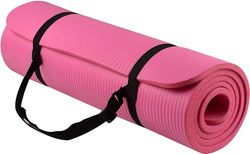 Everyday Essentials 1/2-inch extra dikke hoge dichtheid anti-scheuroefening yogamat met draagriem, roze