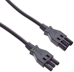 Qneqt-verlenging 1m H05VV-F 3G1.5, zwart