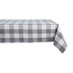 DII Buffalo Check Collection, klassiek boerderijtafelkleed, tafelkleed, 60 x 120, grijs en wit