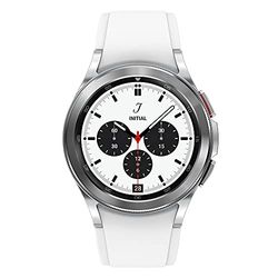 Samsung Galaxy Watch4 Classic 4G 42 mm, silver smart klocka, smart klocka, roterande infattning, hälsa, välbefinnande, sport, BMI, EKG, – version SE