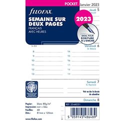 Filofax Week on Two Pages - French - Pocket - 2023