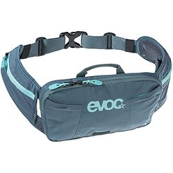 EVOC HIP POUCH 1 höftväska, midjeväska, höftpung för cykelturer (1 l kapacitet, AIR PAD SYSTEM för optimal bärkomfort, 2 höftbältesfickor, 2 extra fickor), ocean blue