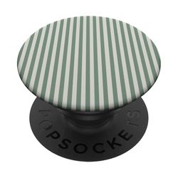 Sage Green Stripes Geometric Vertical Lines Pattern PopSockets PopGrip Adhésif
