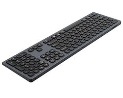 HDWR TyperCLAW BC120 Toetsenbord voor computer, draadloos computertoetsenbord, gaming toetsenbord, computer, laptop, bluetooth, draadloos toetsenbord, aluminium, zilver, cijferblok, typerCLAW