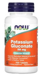 Now Foods - Potassium Gluconate | Gluconate de Potassium (99mg) | Soutien pour l'équilibre électrolytique et la fonction musculaire - 100 comprimés
